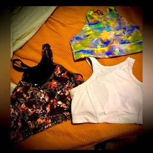 (3) LULULEMON BRAS SIZE 10